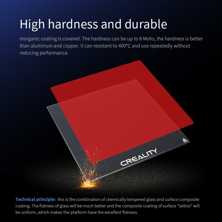 Creality Carborundum Glass Plate Platform Heated Bed Build Surface for Ender-3 3D Printer Part - Parts by Creality | Online Shopping South Africa | PMC Jewellery | Buy Now Pay Later Mobicred