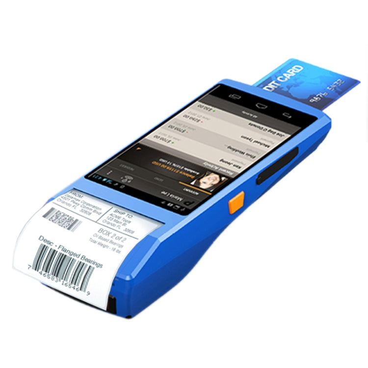 PDA-5501 Multi-function 5.5 inch IPS Screen IP65 Protection All-in-one Intelligent Terminal, Built-in Thermal Line Printer & MIC & Speaker, Support WiFi & Bluetooth & GPS(Blue) - Receipt Printers by PMc TechLife | Online Shopping South Africa | PMc TechLife | Buy Now Pay Later Mobicred