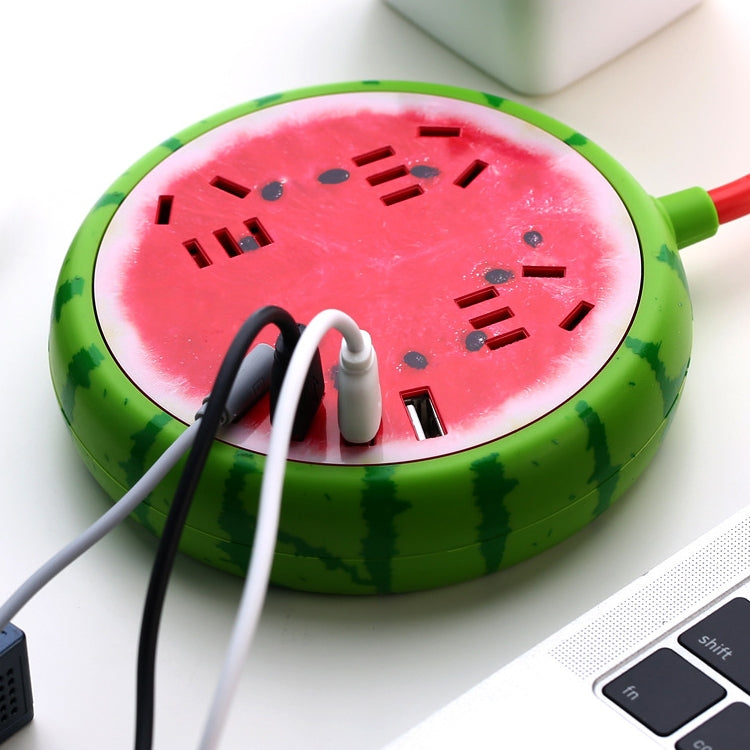 REMAX RU-S5 4 x USB Ports Multi-function Travel Home Office Socket, CN Plug, Length: 1.6m (Watermelon) - Extension Socket by REMAX | Online Shopping South Africa | PMC Jewellery | Buy Now Pay Later Mobicred