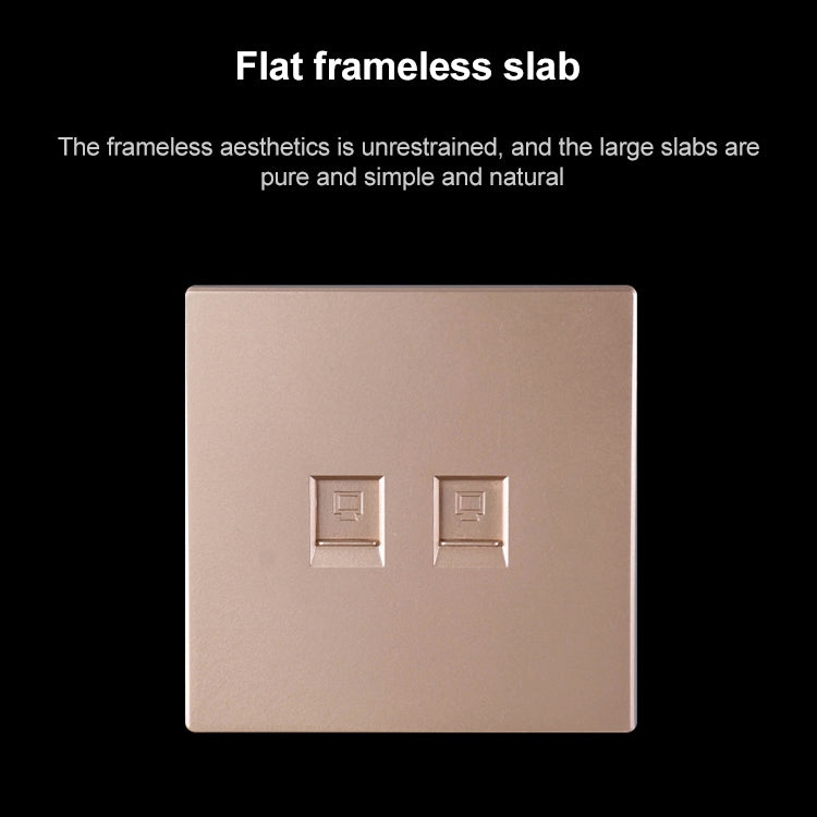 CAT.6 Shielded Pass-through Network Module, Dual Ports Panel + Shielded Pass-through + Telephone Socket (Grey) - Lan Cable and Tools by PMC TechLife | Online Shopping South Africa | PMC TechLife