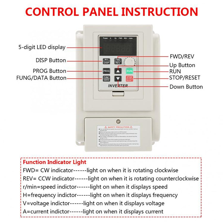 AT1-04K0X 4KW 220V Single-phase Input Three-phase Output Inverter - Relays by PMC TechLife | Online Shopping South Africa | PMC TechLife | Buy Now Pay Later Mobicred