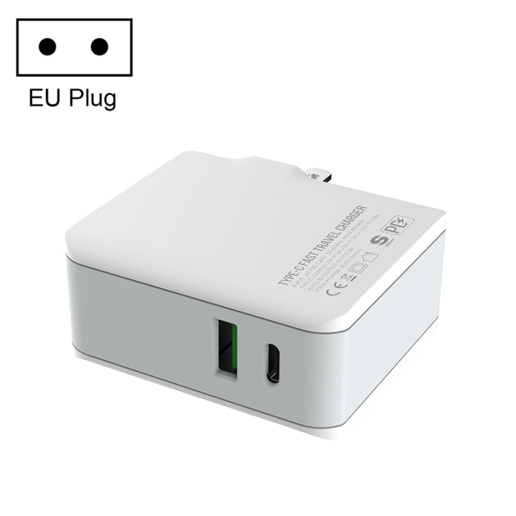 LDNIO A4403C 30W PD + Auto-id Foldable Fast Travel Charger with 1m USB-C / Type-C Cable, EU Plug - free shipping - PMC TechLife - Order now!