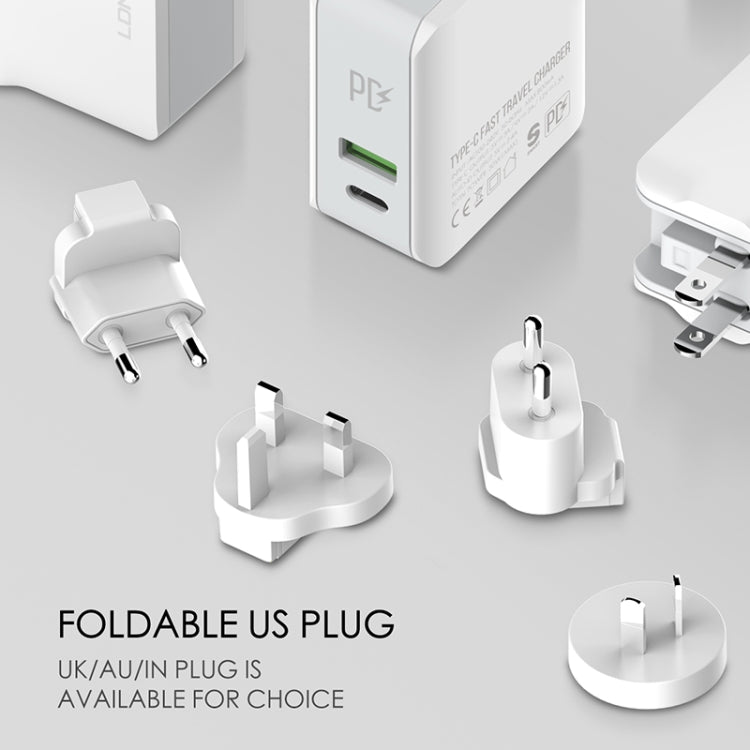 LDNIO A4403C 30W PD + Auto-id Foldable Fast Travel Charger with 1m USB-C / Type-C Cable, AU Plug - free shipping - PMC TechLife - Order now!