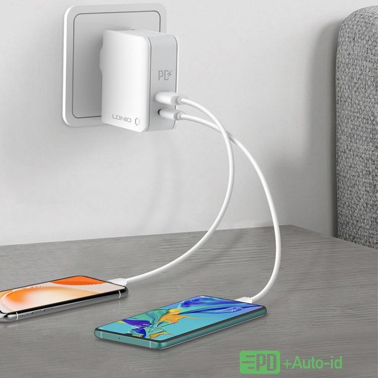 LDNIO A4403C 30W PD + Auto-id Foldable Fast Travel Charger with 1m USB-C / Type-C Cable, AU Plug - free shipping - PMC TechLife - Order now!