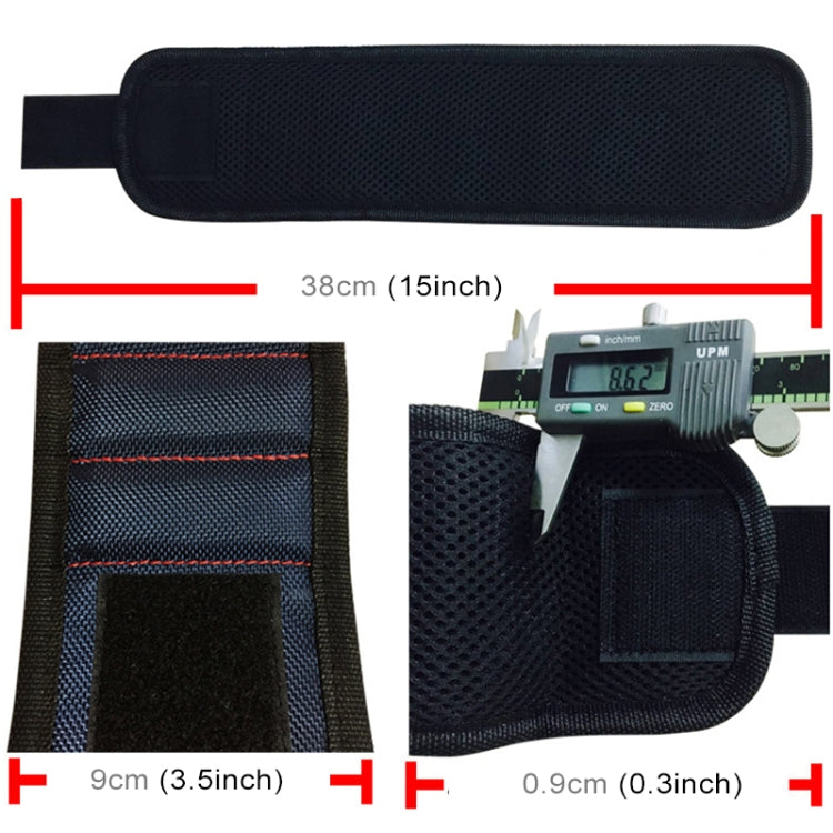 1680D Oxford Cloth Pocket Magnetic Wristband Storage Pockets Tool(Red) - free shipping - PMC TechLife - Order now!