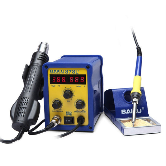 BAKU BK-878L2 AC 110V LED Display 2 in 1 Hot Air Gun Soldering Iron Soldering Station - Electric Soldering Iron by BAKU | Online Shopping South Africa | PMC Jewellery | Buy Now Pay Later Mobicred