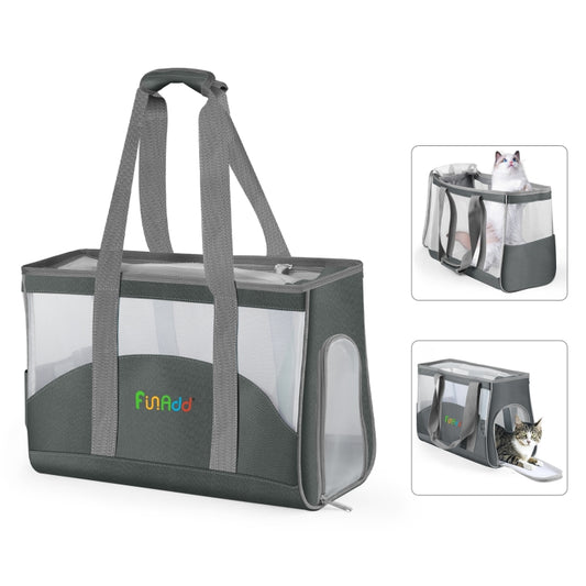 FUNADD Portable Breathable Pet Bag Outdoor Shoulder Tote Bag (Grey) - Pet Bags by FunAdd | Online Shopping South Africa | PMC Jewellery | Buy Now Pay Later Mobicred