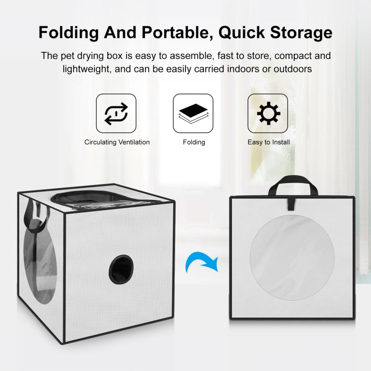 FUNADD Pet Bath Drying Box Portable Folding Dryer Cage, Suitable for Pets up to 5kg(Grey) - Blower & Drying by PMC TechLife | Online Shopping South Africa | PMC TechLife | Buy Now Pay Later Mobicred