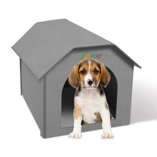 FUNADD Extra Large Folding Weatherproof Pet Houses with Removable Mat (Grey) - Beds by FunAdd | Online Shopping South Africa | PMC Jewellery | Buy Now Pay Later Mobicred