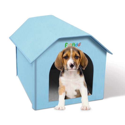 FUNADD Extra Large Folding Weatherproof Pet Houses with Removable Mat (Blue) - Beds by FunAdd | Online Shopping South Africa | PMC Jewellery | Buy Now Pay Later Mobicred