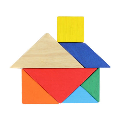 Baby Toy Fine Wooden Jigsaw Puzzle Beech Tangram, Size: 15*15cm - Math Toys by PMC Jewellery | Online Shopping South Africa | PMC Jewellery