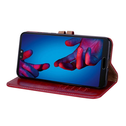 For Huawei P20 Business Style Oil Wax Texture Horizontal Flip Leather Case with Holder & Card Slots & Wallet(Red) - Huawei Cases by PMC Jewellery | Online Shopping South Africa | PMC Jewellery | Buy Now Pay Later Mobicred