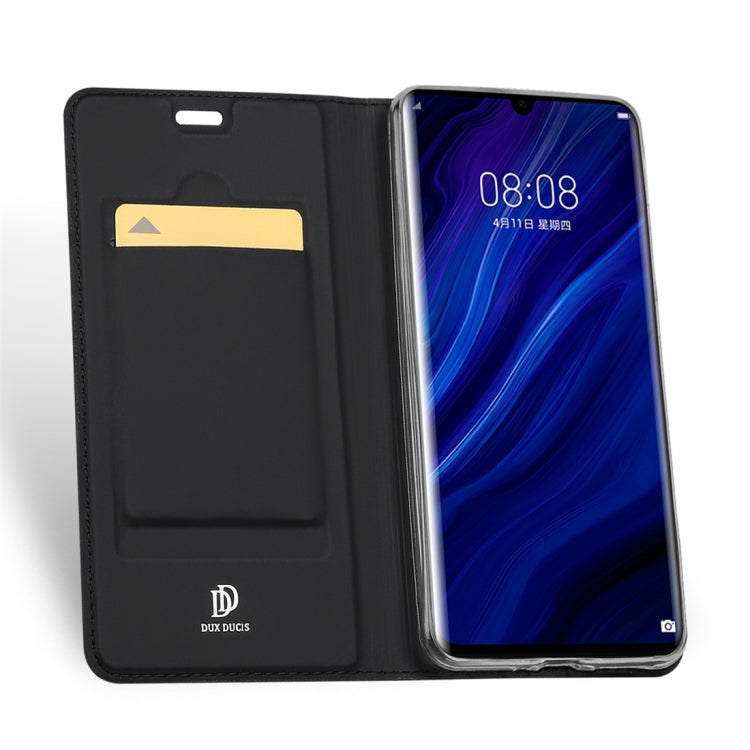 DUX DUCIS Skin Pro Series Horizontal Flip PU + TPU Leather Case for Huawei P30 Pro, with Holder & Card Slots (Black) - Huawei Cases by DUX DUCIS | Online Shopping South Africa | PMC Jewellery | Buy Now Pay Later Mobicred