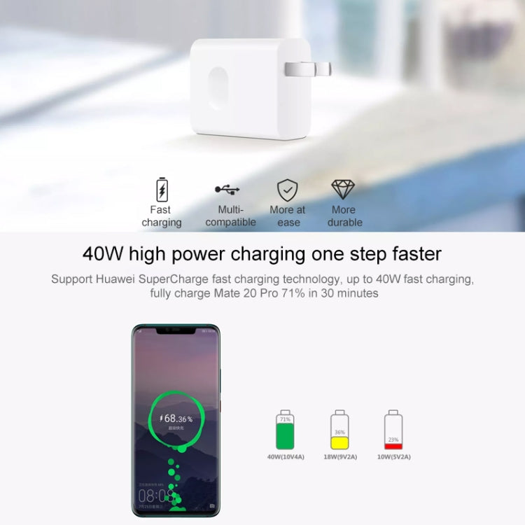 Original Huawei SuperCharge Wall Charger, 40W Max Fast Charging Version(White) - free shipping - PMC TechLife - Order now!