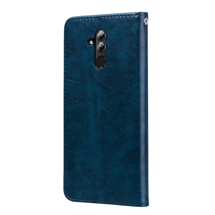 Business Style Oil Wax Texture Horizontal Flip Leather Case for Huawei Mate 20 Lite, with Holder & Card Slots & Wallet (Blue) - Huawei Cases by PMC Jewellery | Online Shopping South Africa | PMC Jewellery | Buy Now Pay Later Mobicred