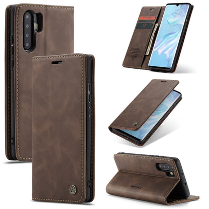 CaseMe-013 Multifunctional Retro Frosted Horizontal Flip Leather Case for Huawei P30 Pro, with Card Slot & Holder & Wallet (Coffee) - Huawei Cases by CaseMe | Online Shopping South Africa | PMC Jewellery | Buy Now Pay Later Mobicred