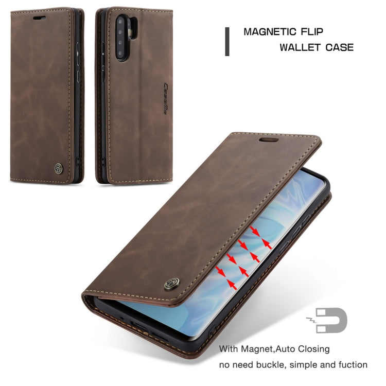 CaseMe-013 Multifunctional Retro Frosted Horizontal Flip Leather Case for Huawei P30 Pro, with Card Slot & Holder & Wallet (Coffee) - Huawei Cases by CaseMe | Online Shopping South Africa | PMC Jewellery | Buy Now Pay Later Mobicred