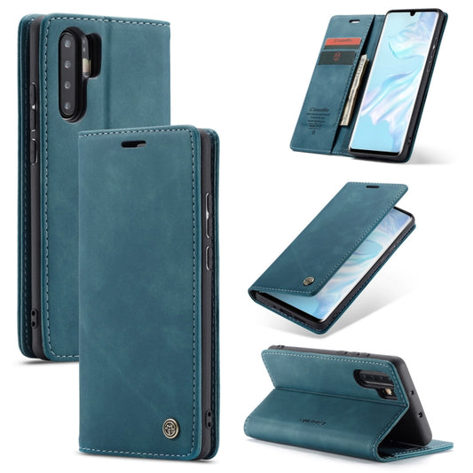 CaseMe-013 Multifunctional Retro Frosted Horizontal Flip Leather Case for Huawei P30 Pro, with Card Slot & Holder & Wallet (Blue) - Huawei Cases by CaseMe | Online Shopping South Africa | PMC Jewellery | Buy Now Pay Later Mobicred