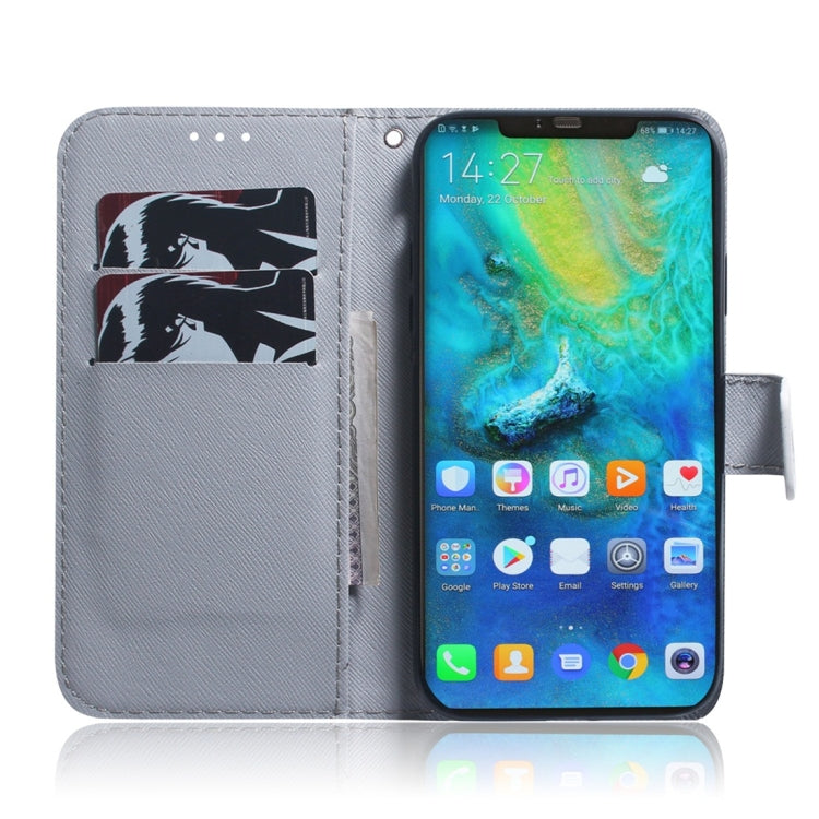 White Wolf Pattern Coloured Drawing Horizontal Flip Leather Case for Huawei Mate 20 Pro, with Holder & Card Slots & Wallet - Huawei Cases by PMC Jewellery | Online Shopping South Africa | PMC Jewellery