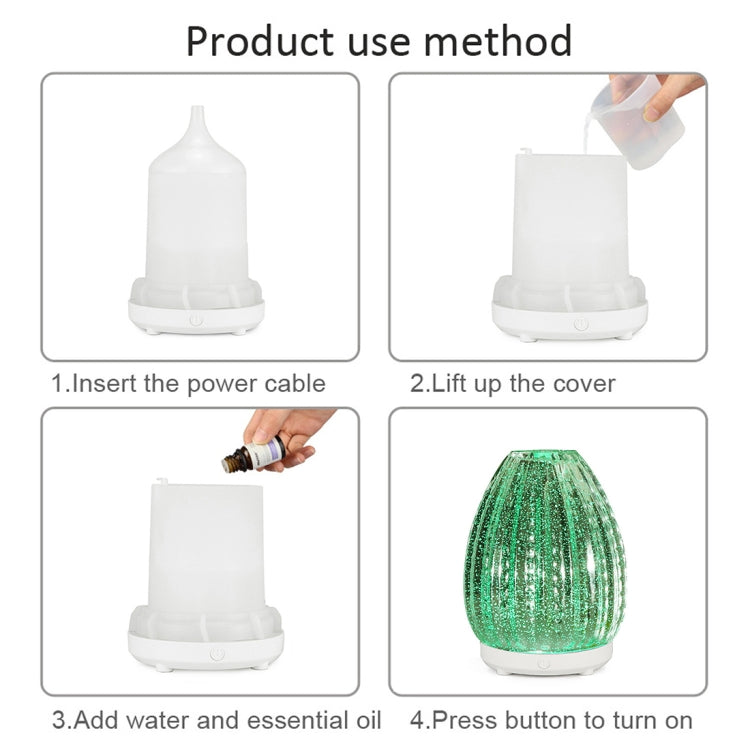 100ml Creative Vase Shape Aromatherapy Machine 3D Glass Humidifier Automatic Alcohol Sprayer with Colorful LED Lamp - free shipping - PMC TechLife - Order now!