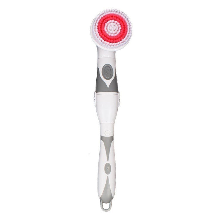 Multi-function Electric Waterproof Bath Cleansing Brush Long-handled Massage Brush, with 4 Brush Heads(Grey) - free shipping - PMc TechLife - Order now!