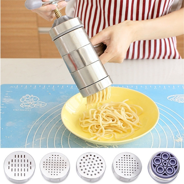 Household Stainless Steel Manual Pasta Machine Hand Pressure Noodle Machine Noodle Maker with 5 Models - Gadgets by PMC TechLife | Online Shopping South Africa | PMC TechLife | Buy Now Pay Later Mobicred