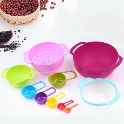 8 Pieces Set Creative Rainbow Salad Bowl Measuring Cup Measuring Spoon Kitchen Tools - Gadgets by PMC Jewellery | Online Shopping South Africa | PMC Jewellery | Buy Now Pay Later Mobicred