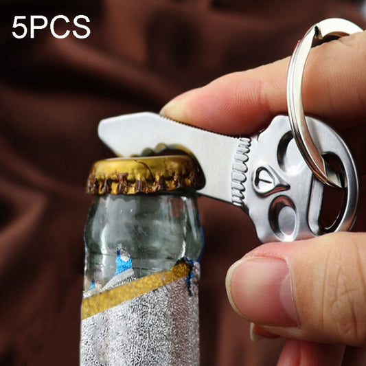 5 PCS Multi-function Skull Bottle Opener Key Chain Car Key Pendant, Size: 6.8x2.8cm - Key Rings by PMC Jewellery | Online Shopping South Africa | PMC Jewellery | Buy Now Pay Later Mobicred