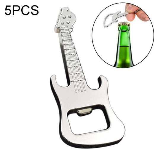 5 PCS Multi-function Guitar Bottle Opener Key Chain Car Key Pendant, Size: 8.5x3.5cm - Key Rings by PMC Jewellery | Online Shopping South Africa | PMC Jewellery | Buy Now Pay Later Mobicred