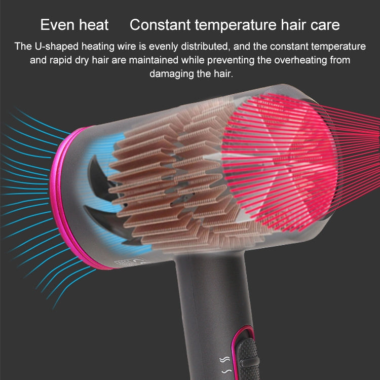 High-power 2000W Anionic Cold Hot Air Constant Temperature Hair Dryer, UK Plug(Red + Grey) - Hair Dryers & Accessories by PMC TechLife | Online Shopping South Africa | PMC TechLife | Buy Now Pay Later Mobicred
