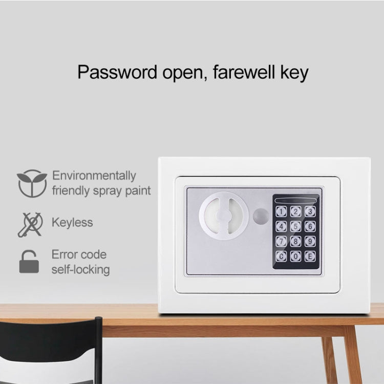 17E Home Mini Electronic Security Lock Box Wall Cabinet Safety Box without Coin-operated Function(Blue) - Safety Box by PMc TechLife | Online Shopping South Africa | PMc TechLife | Buy Now Pay Later Mobicred