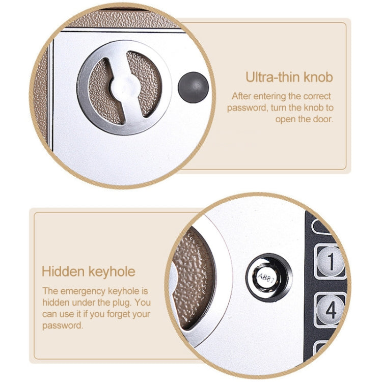 17E Home Mini Electronic Security Lock Box Wall Cabinet Safety Box with Coin-operated Function(Bronze) - Safety Box by PMc TechLife | Online Shopping South Africa | PMc TechLife | Buy Now Pay Later Mobicred