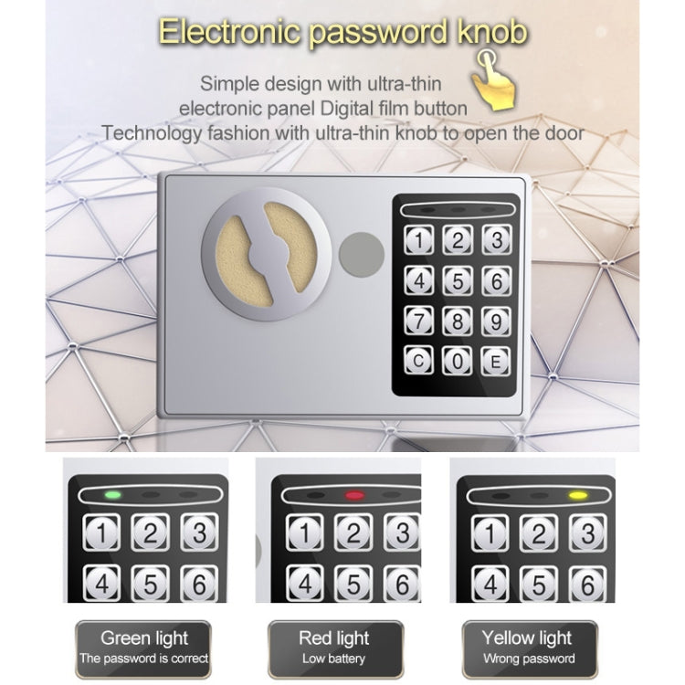 17E Home Mini Electronic Security Lock Box Wall Cabinet Safety Box with Coin-operated Function(Obsidian Black) - free shipping - PMc TechLife - Order now!