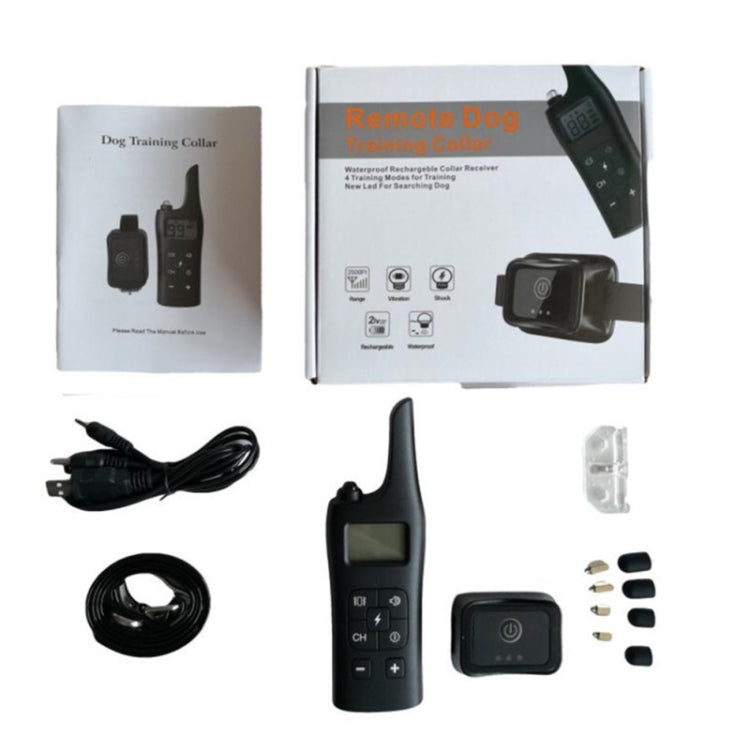 885-2 Rechargeable Training Dogs Stop Barkin Remote Control with 2 Collar Receivers, Support Electric Shock & Vibration & Light & Sound Mode, UK Plug - Training Aids by PMC Jewellery | Online Shopping South Africa | PMC Jewellery | Buy Now Pay Later Mobicred