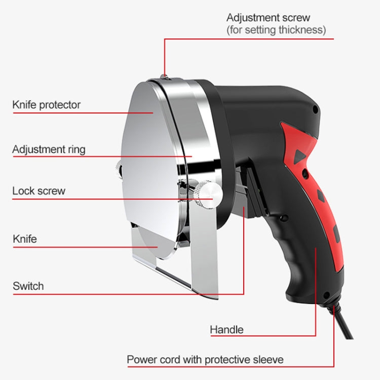 Portable Meat Slicer Electric Meat Cutter Turkish Barbecue Slicer, EU Plug - Cutter & Peeler by PMC TechLife | Online Shopping South Africa | PMC TechLife | Buy Now Pay Later Mobicred