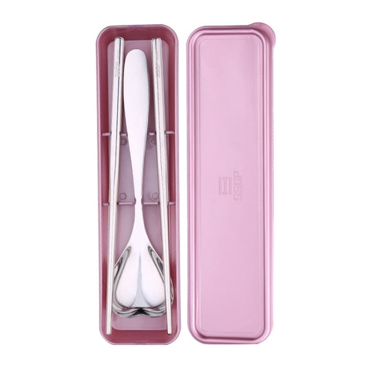 3 in 1 304 Stainless Steel Polished Portable Outdoor Tableware for Children(Rose Gold) - Cookwares & Tablewares by PMC Jewellery | Online Shopping South Africa | PMC Jewellery | Buy Now Pay Later Mobicred