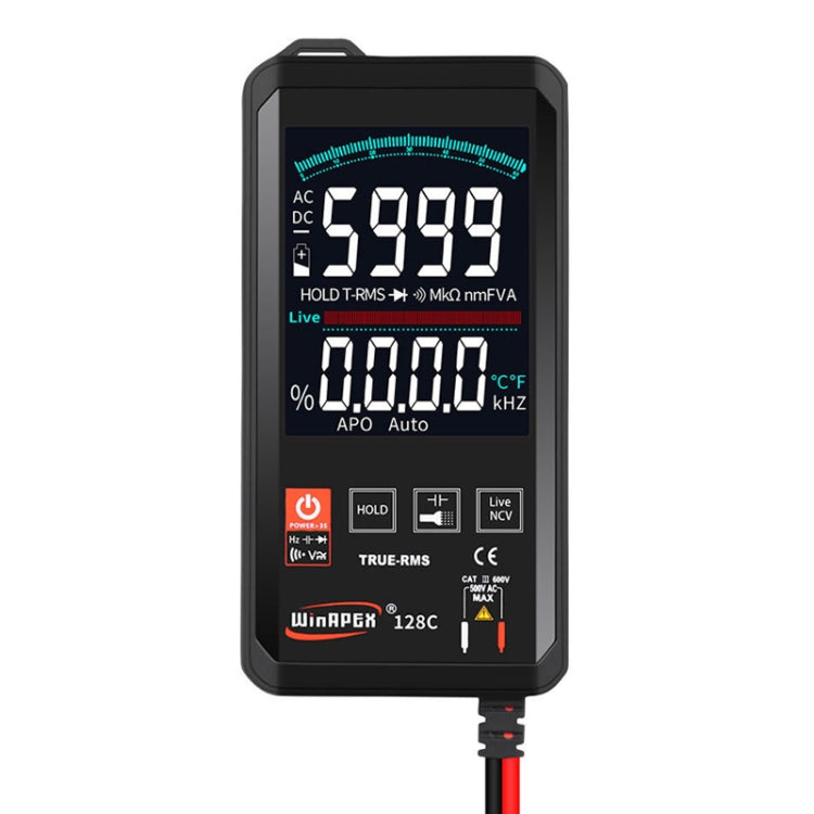 HY128C Color Screen Ultra-thin Touch Smart Digital Multimeter Fully Automatic High Precision True Effective Value Multimeter - Digital Multimeter by PMC Jewellery | Online Shopping South Africa | PMC Jewellery | Buy Now Pay Later Mobicred