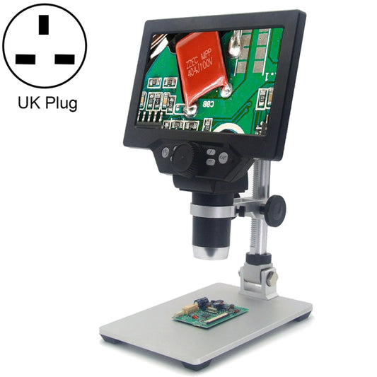 G1200 7 inch LCD Screen 1200X Portable Electronic Digital Desktop Stand Microscope, UK Plug - Digital Microscope by PMC Jewellery | Online Shopping South Africa | PMC Jewellery | Buy Now Pay Later Mobicred