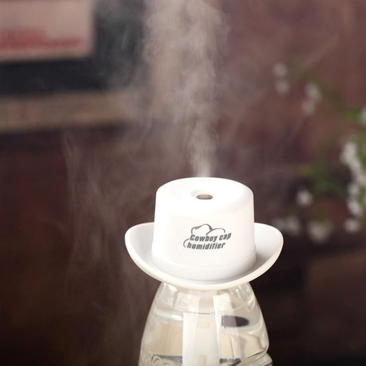 DC 5V USB Cowboy Cap Mini Humidifier Aromatherapy Air Purifier Humidifier for Office / Home Room / Car / Travel(White) - Air Purifiers & Accessories by PMC Jewellery | Online Shopping South Africa | PMC Jewellery | Buy Now Pay Later Mobicred