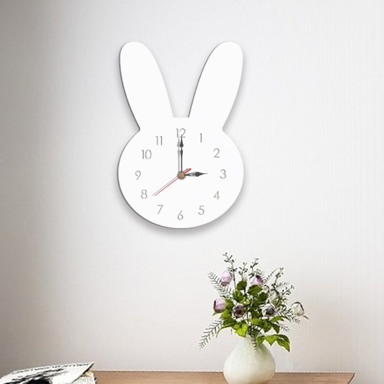Rabbit Pattern Creative Living Room Decorative Wall Clock (White) - Wall Clock by PMc TechLife | Online Shopping South Africa | PMc TechLife | Buy Now Pay Later Mobicred