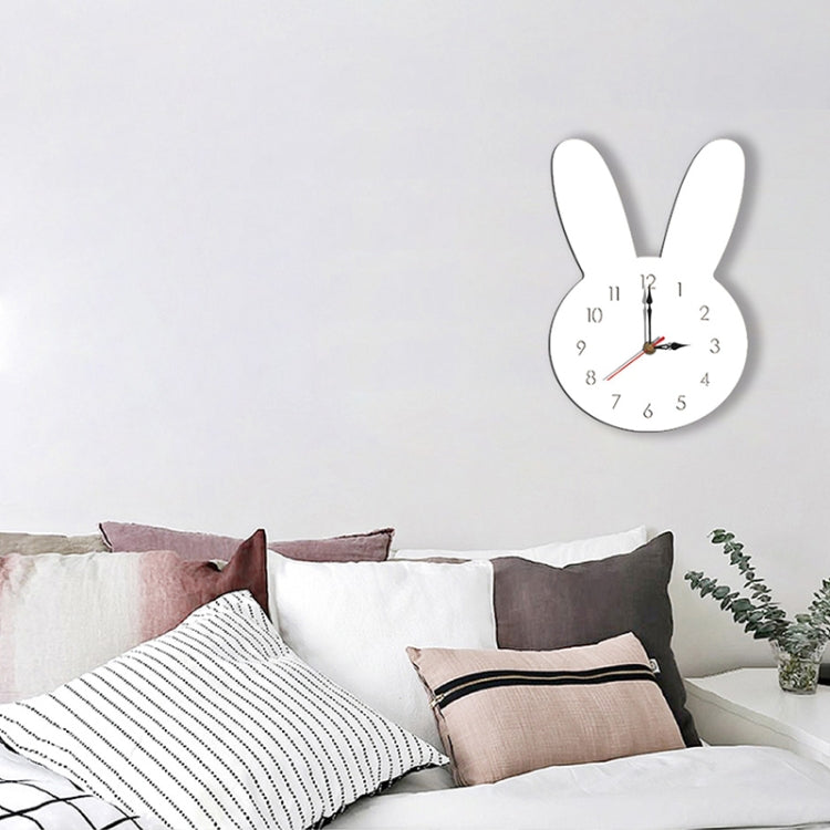 Rabbit Pattern Creative Living Room Decorative Wall Clock (White) - Wall Clock by PMc TechLife | Online Shopping South Africa | PMc TechLife | Buy Now Pay Later Mobicred