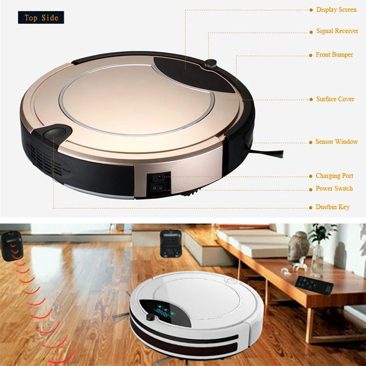 TOCOOL TC-450 Smart Vacuum Cleaner Touch Display Household Sweeping Cleaning Robot with Remote Control(Red) - free shipping - PMC TechLife - Order now!