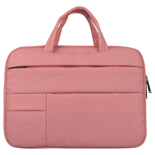 Universal Multiple Pockets Wearable Oxford Cloth Soft Portable Leisurely Handle Laptop Tablet Bag, For 14 inch and Below Macbook, Samsung, Lenovo, Sony, DELL Alienware, CHUWI, ASUS, HP (Pink) - 15 inch by PMC Jewellery | Online Shopping South Africa | PMC Jewellery | Buy Now Pay Later Mobicred