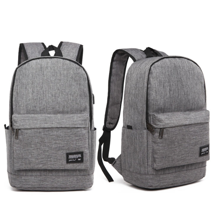 Universal Multi-Function Oxford Cloth Laptop Shoulders Bag Backpack with External USB Charging Port, Size: 45x31x16cm, For 15.6 inch and Below Macbook, Samsung, Lenovo, Sony, DELL Alienware, CHUWI, ASUS, HP(Grey) - Backpack by PMC Jewellery | Online Shopping South Africa | PMC Jewellery | Buy Now Pay Later Mobicred