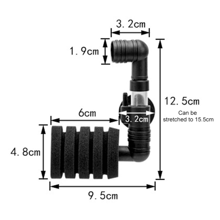 Wall-mounted Aquarium Mini Double Head Pneumatic Mute Biochemical Cotton Filter - Filters & Accessories by PMC TechLife | Online Shopping South Africa | PMC TechLife