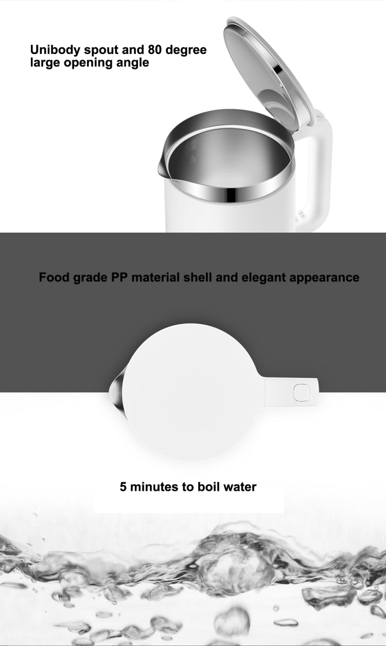 Original Xiaomi Mijia Constant Temperature 1.5L Bluetooth Electric Kettle, Supports App Temperature Control(White) - Electric Kettle & Stoves by Xiaomi | Online Shopping South Africa | PMC Jewellery | Buy Now Pay Later Mobicred
