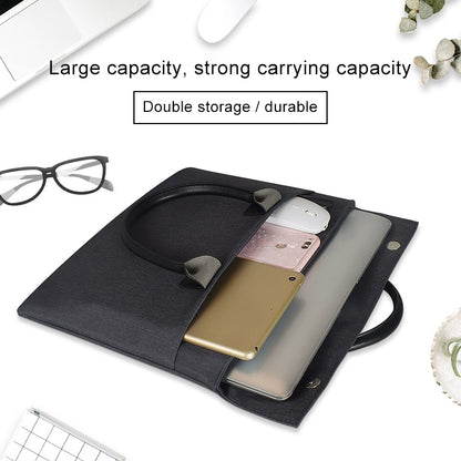 15.4 inch Universal Wearable Soft Handle Portable Laptop Tablet Bag, For Macbook, Samsung, Lenovo, Sony, DELL Alienware, CHUWI, ASUS, HP(Black) - 15 inch by PMC Jewellery | Online Shopping South Africa | PMC Jewellery | Buy Now Pay Later Mobicred