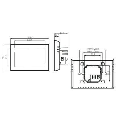 BHT-8000-GC Controlling Water/Gas Boiler Heating Energy-saving and Environmentally-friendly Smart Home Negative Display LCD Screen Round Room Thermostat without WiFi(Black) - Thermostat & Thermometer by PMC Jewellery | Online Shopping South Africa | PMC Jewellery | Buy Now Pay Later Mobicred