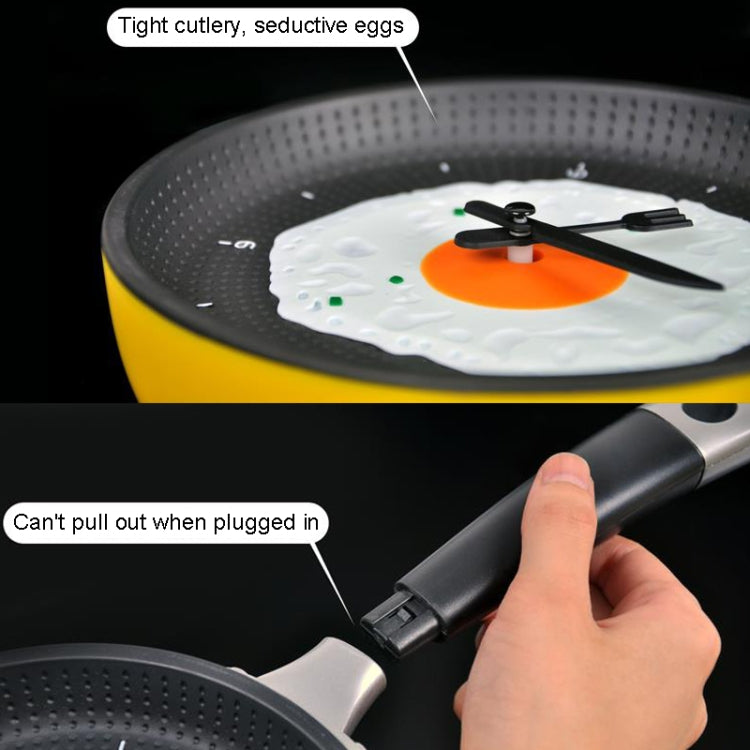 Fried Egg Pan Shape Creative Living Room Decorative Wall Clock (Red) - Wall Clock by PMc TechLife | Online Shopping South Africa | PMc TechLife | Buy Now Pay Later Mobicred