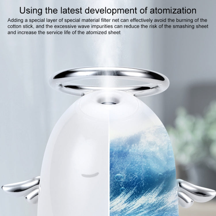 TSHM0 Mini Angel Atomizing Humidifier with Colorful Night Lights, Water Tank Capacity: 230mL(Pink) - free shipping - PMC TechLife - Order now!